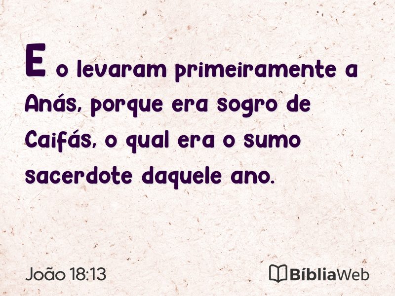 João 18:13 em imagem para compartilhar