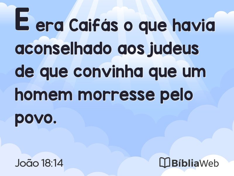 João 18:14 em imagem para compartilhar