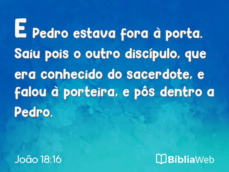 João 18:16 em imagem para compartilhar