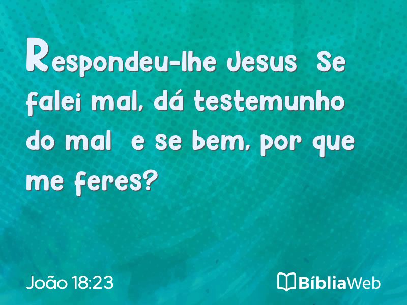 João 18:23 em imagem para compartilhar