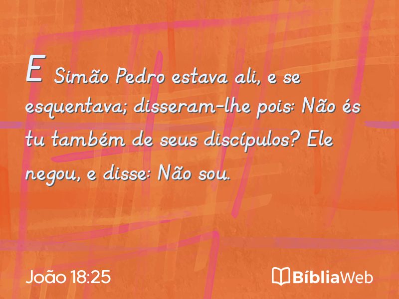 João 18:25 em imagem para compartilhar