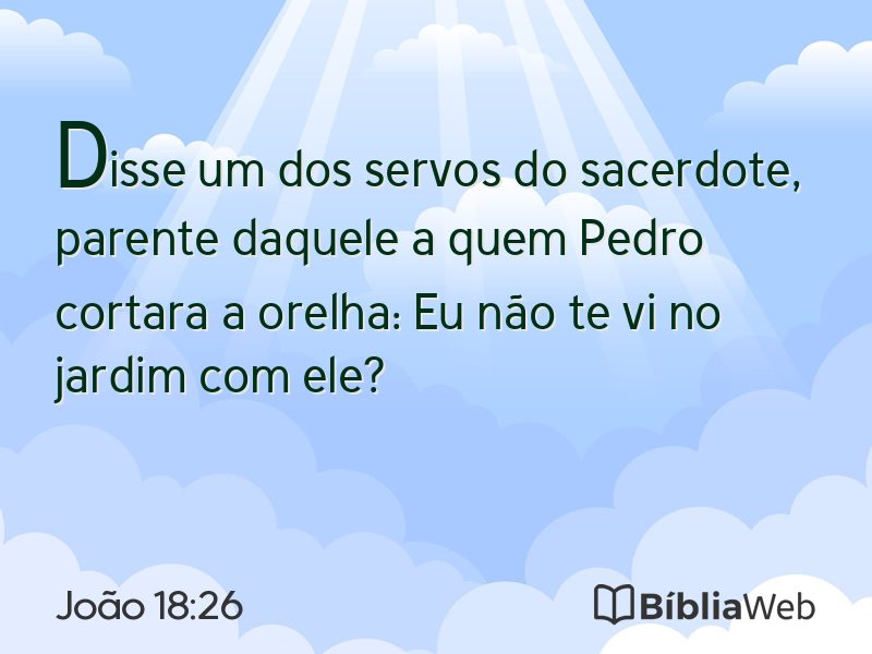 João 18:26 em imagem para compartilhar