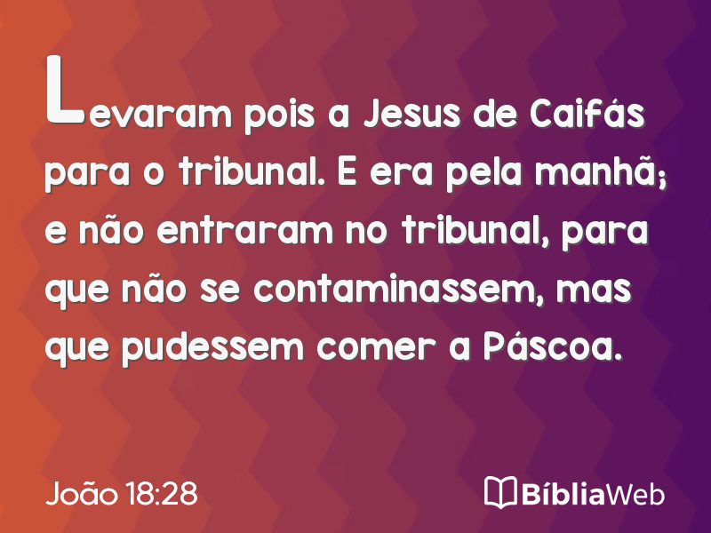 João 18:28 em imagem para compartilhar