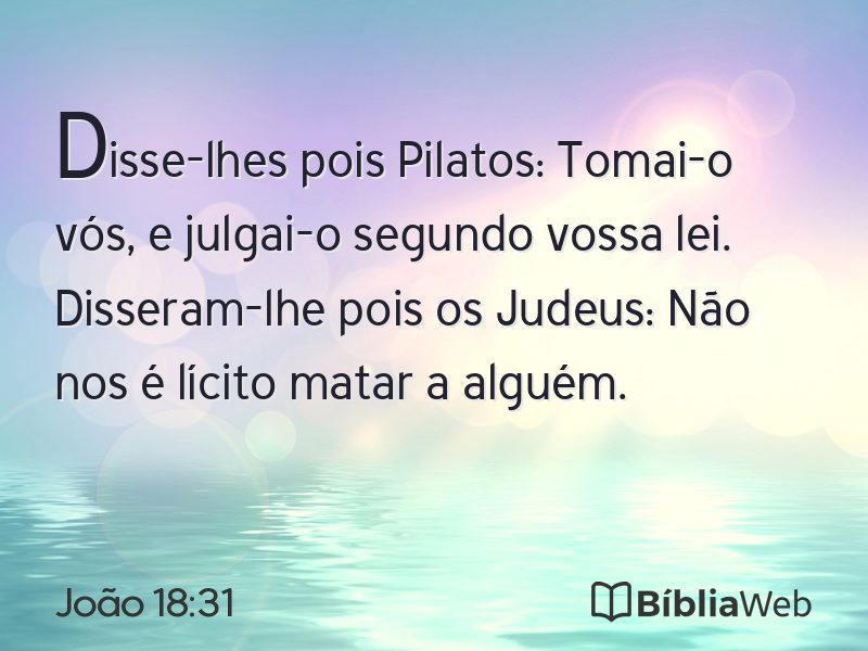 João 18:31 em imagem para compartilhar