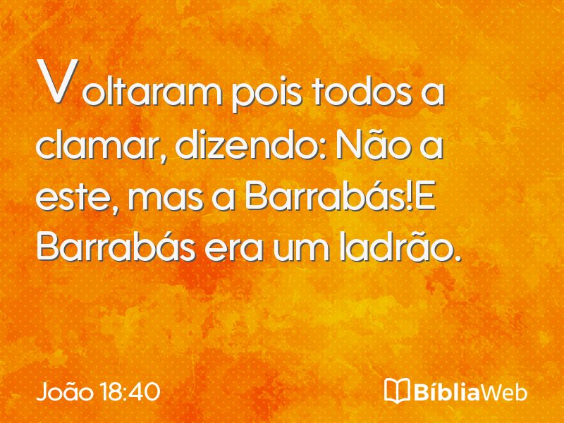 João 18:40 em imagem para compartilhar