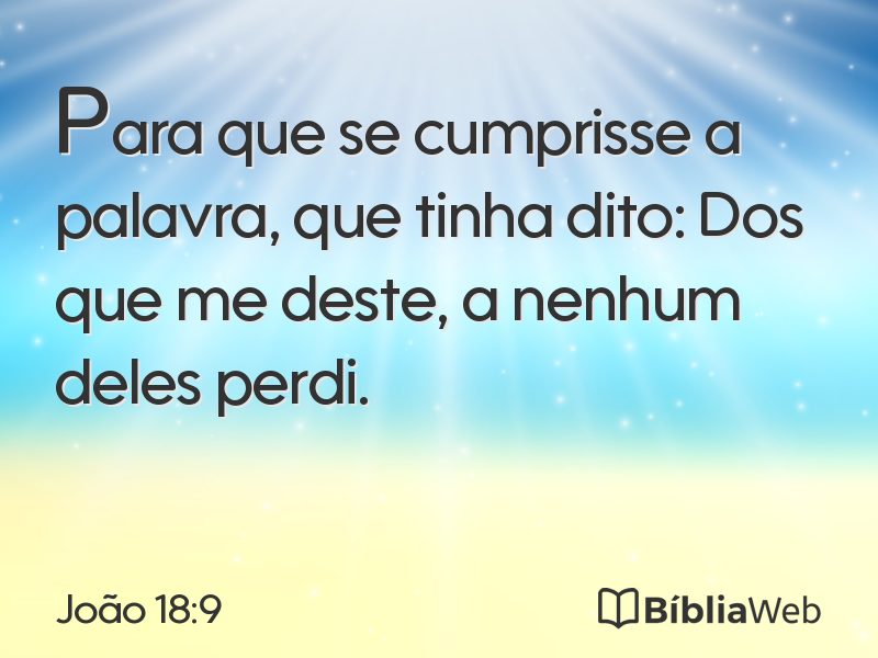 João 18:9 em imagem para compartilhar