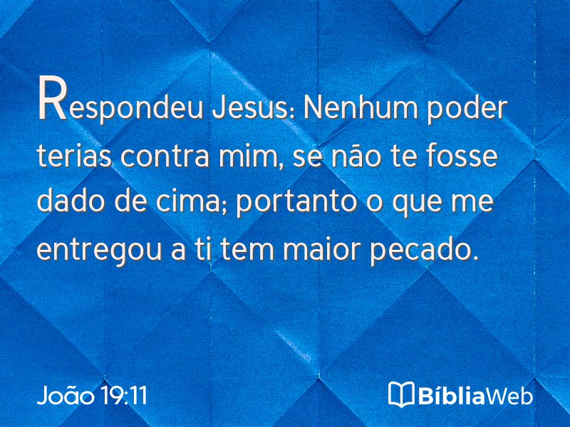 João 19:11 em imagem para compartilhar