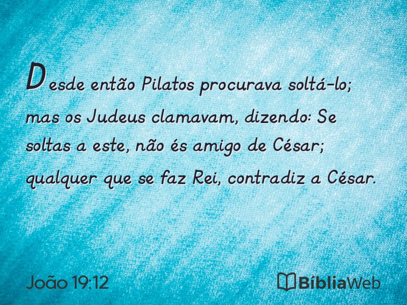 João 19:12 em imagem para compartilhar