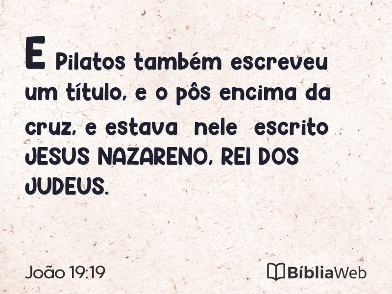 João 19:19 em imagem para compartilhar