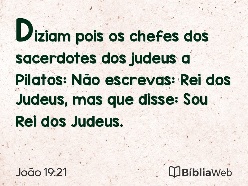 João 19:21 em imagem para compartilhar