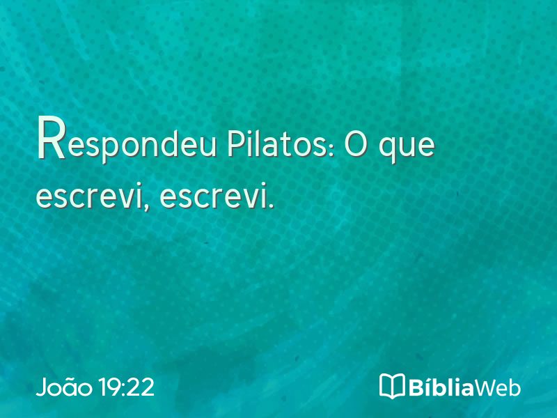 João 19:22 em imagem para compartilhar