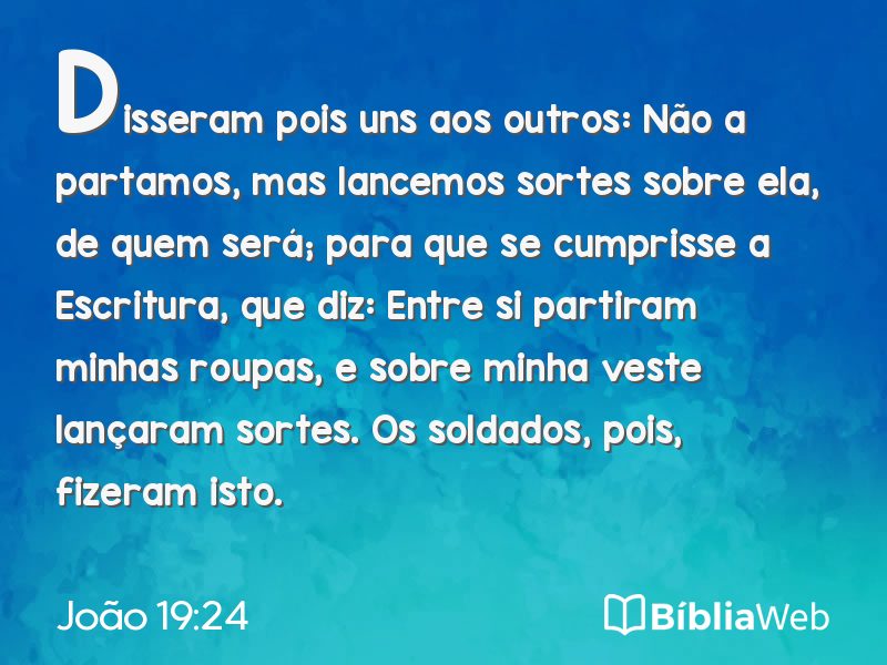 João 19:24 em imagem para compartilhar