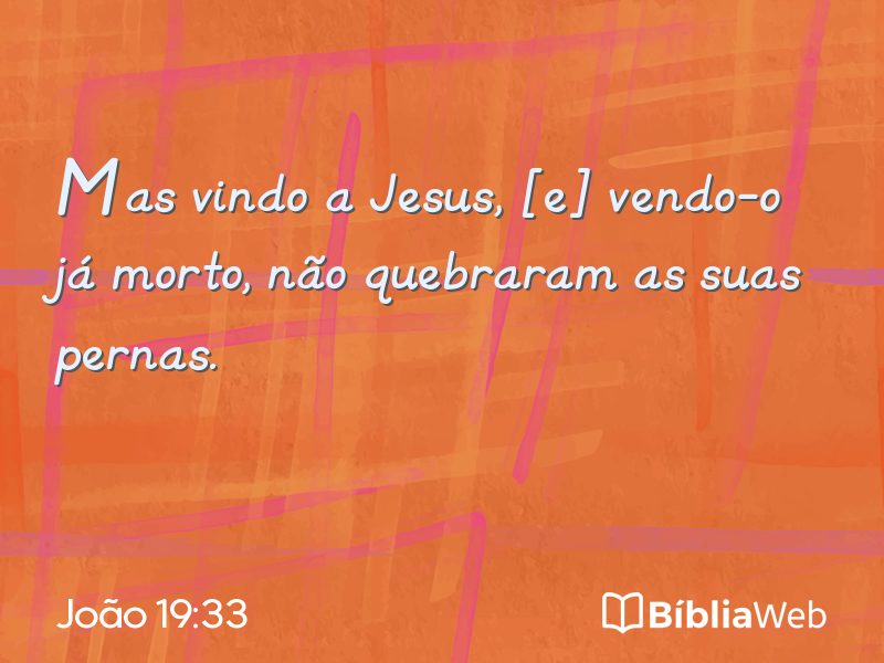 João 19:33 em imagem para compartilhar