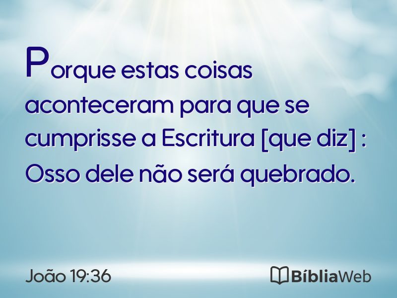 João 19:36 em imagem para compartilhar