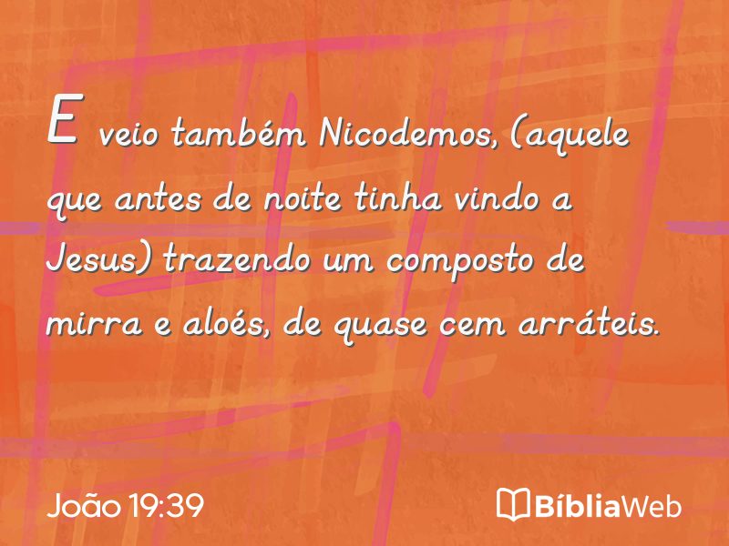 João 19:39 em imagem para compartilhar