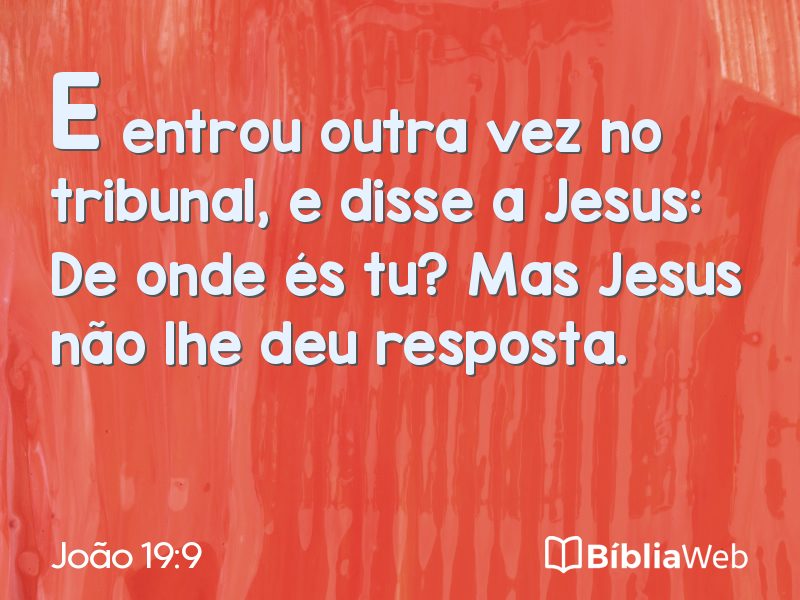 João 19:9 em imagem para compartilhar
