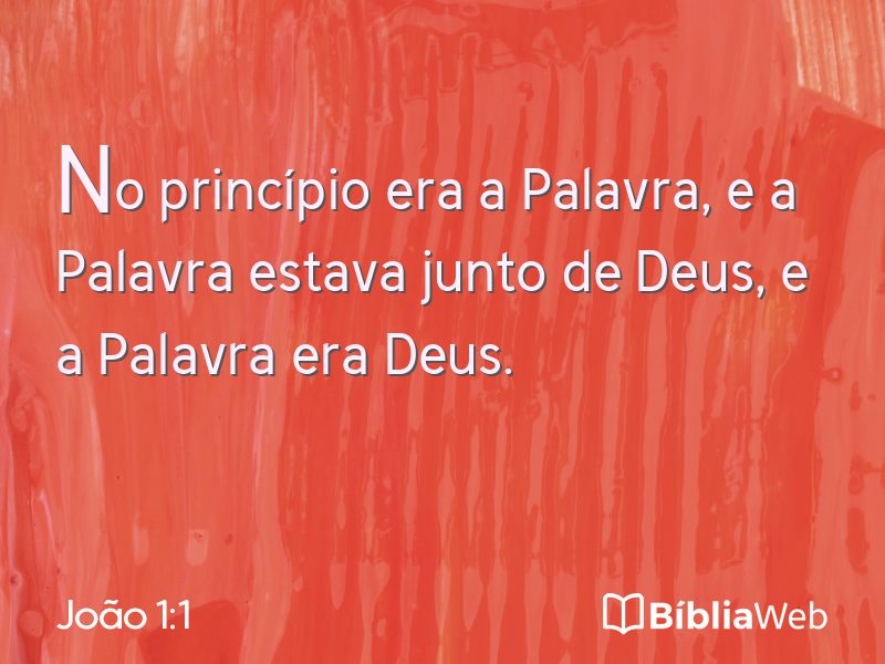João 1:1 em imagem para compartilhar