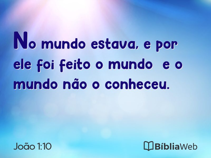 João 1:10 em imagem para compartilhar