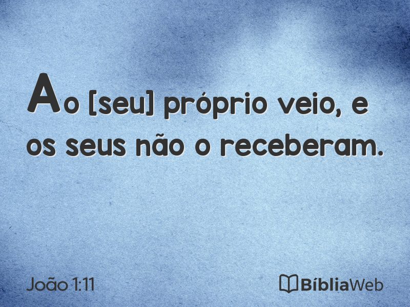 João 1:11 em imagem para compartilhar