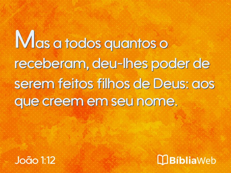 João 1:12 em imagem para compartilhar