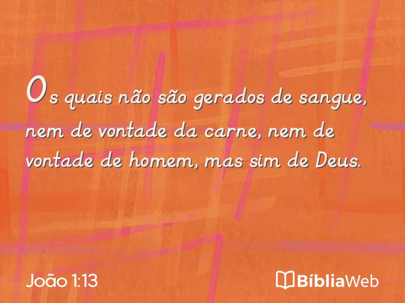 João 1:13 em imagem para compartilhar