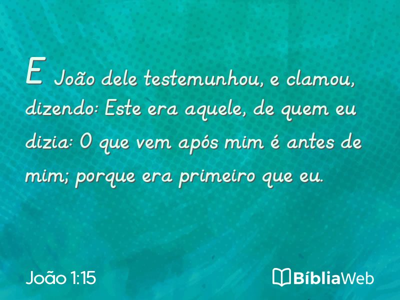 João 1:15 em imagem para compartilhar