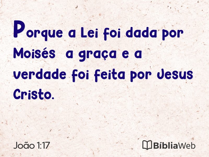 João 1:17 em imagem para compartilhar