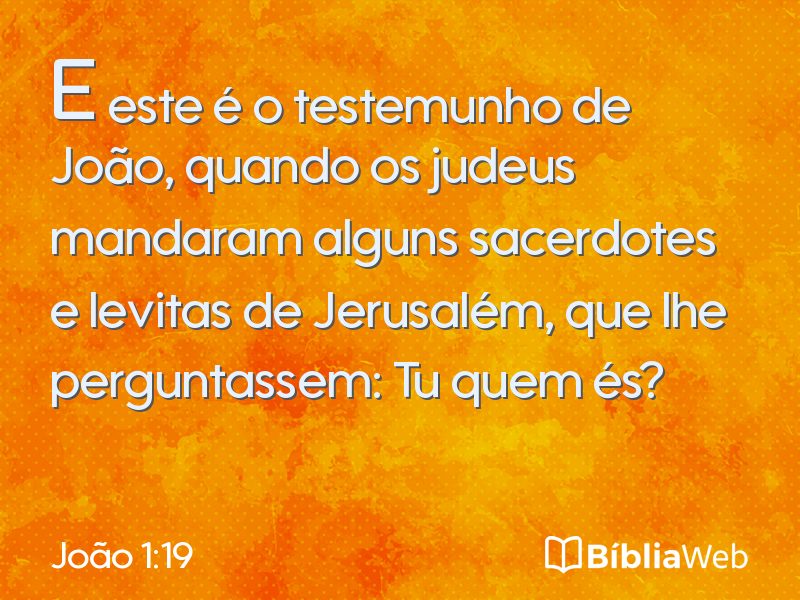 João 1:19 em imagem para compartilhar