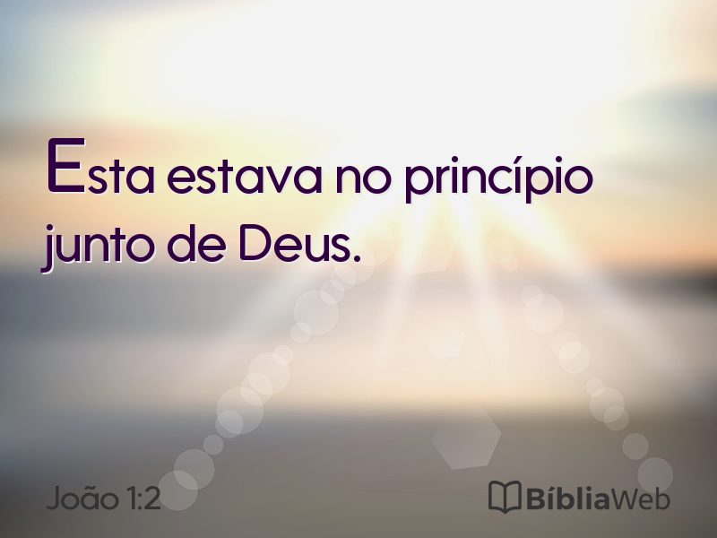 João 1:2 em imagem para compartilhar