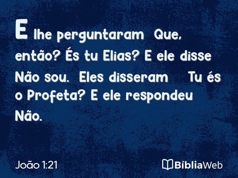 João 1:21 em imagem para compartilhar