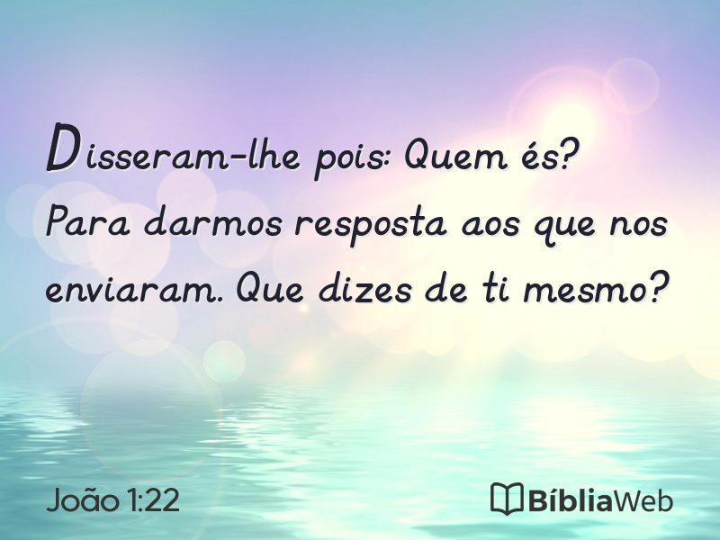 João 1:22 em imagem para compartilhar