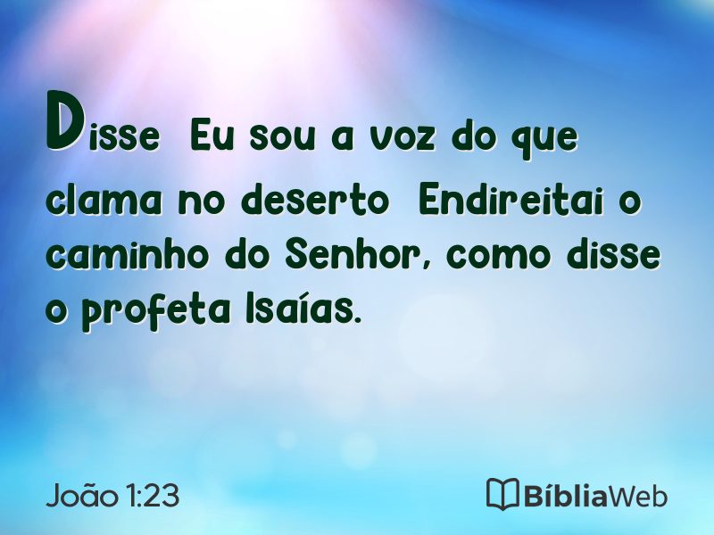 João 1:23 em imagem para compartilhar