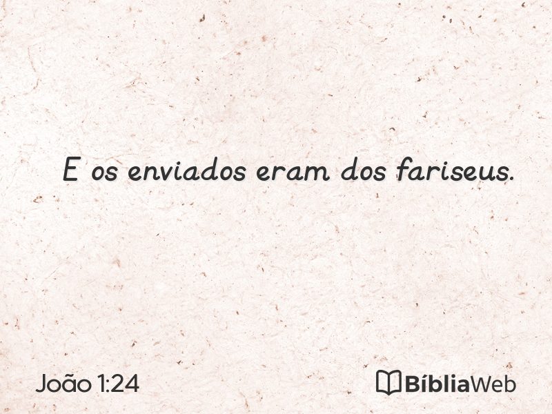 João 1:24 em imagem para compartilhar