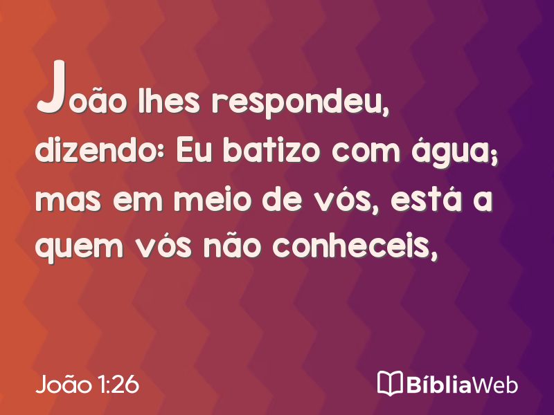 João 1:26 em imagem para compartilhar