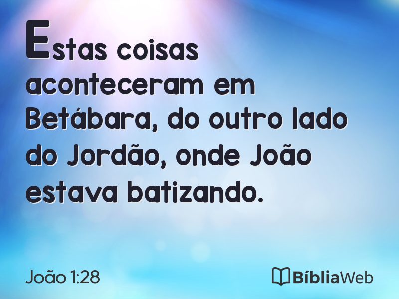 João 1:28 em imagem para compartilhar