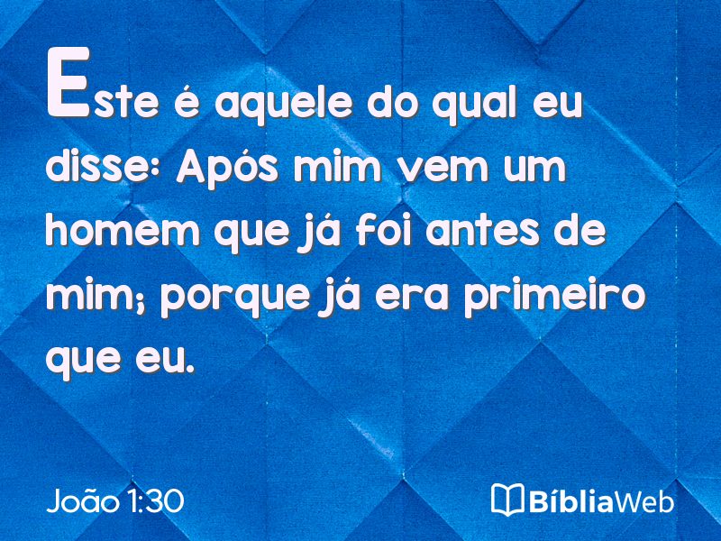 João 1:30 em imagem para compartilhar