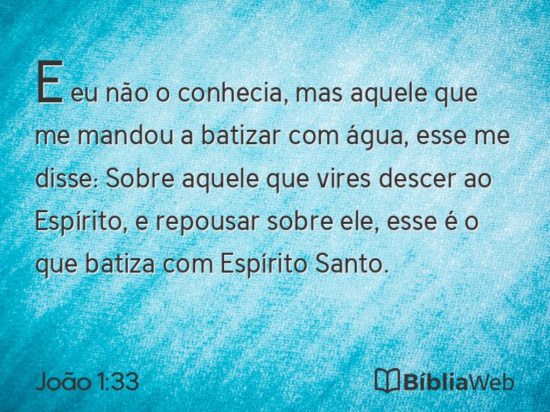 João 1:33 em imagem para compartilhar