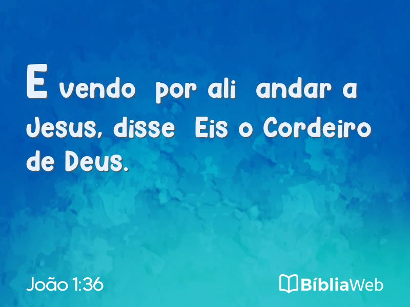 João 1:36 em imagem para compartilhar