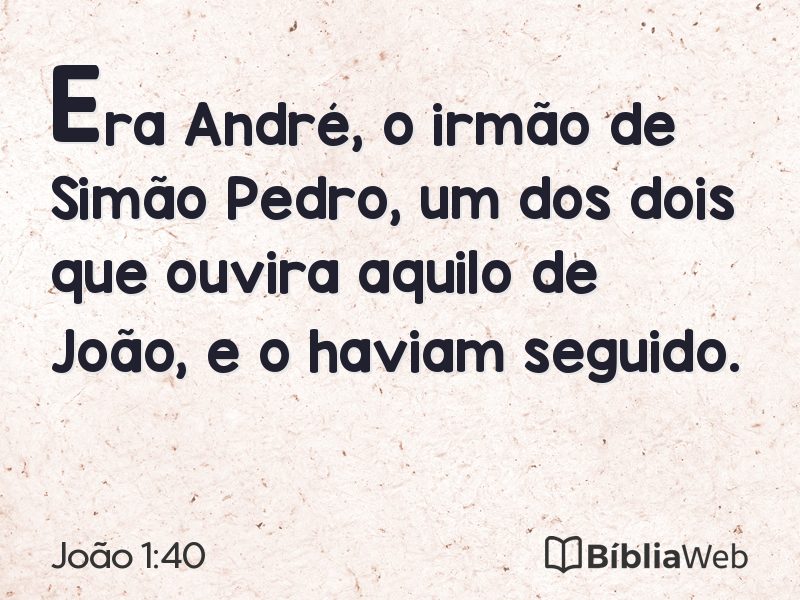 João 1:40 em imagem para compartilhar