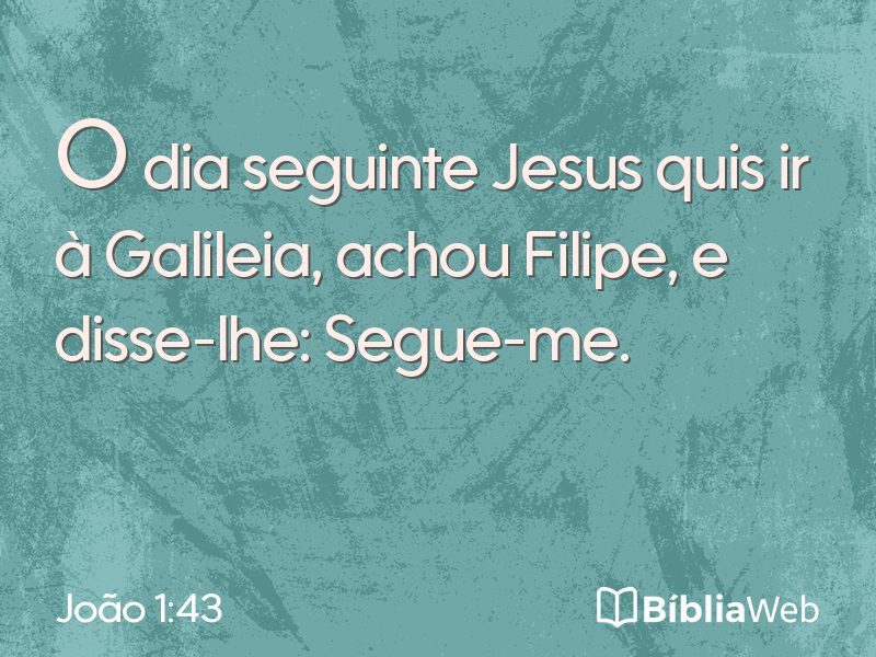 João 1:43 em imagem para compartilhar
