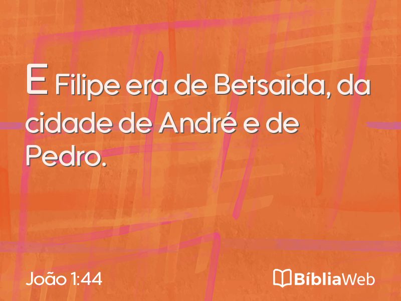João 1:44 em imagem para compartilhar