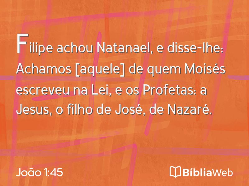 João 1:45 em imagem para compartilhar