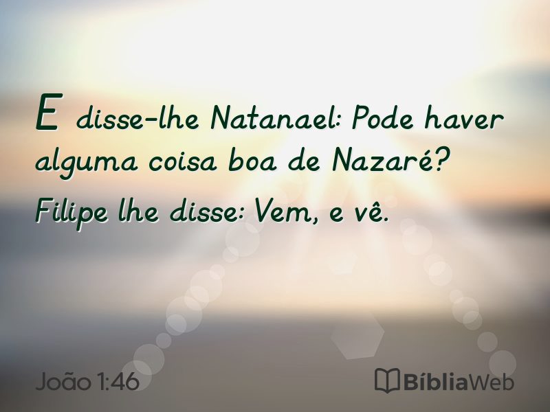 João 1:46 em imagem para compartilhar