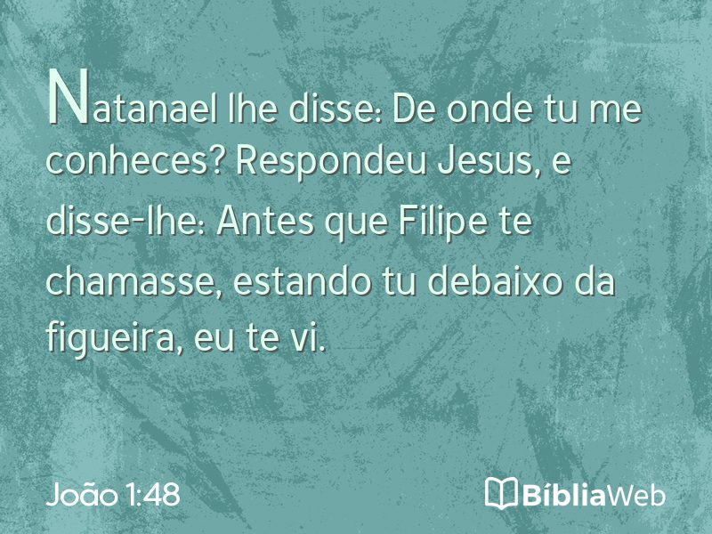 João 1:48 em imagem para compartilhar