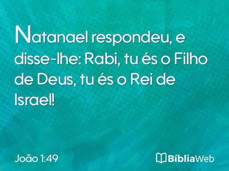João 1:49 em imagem para compartilhar