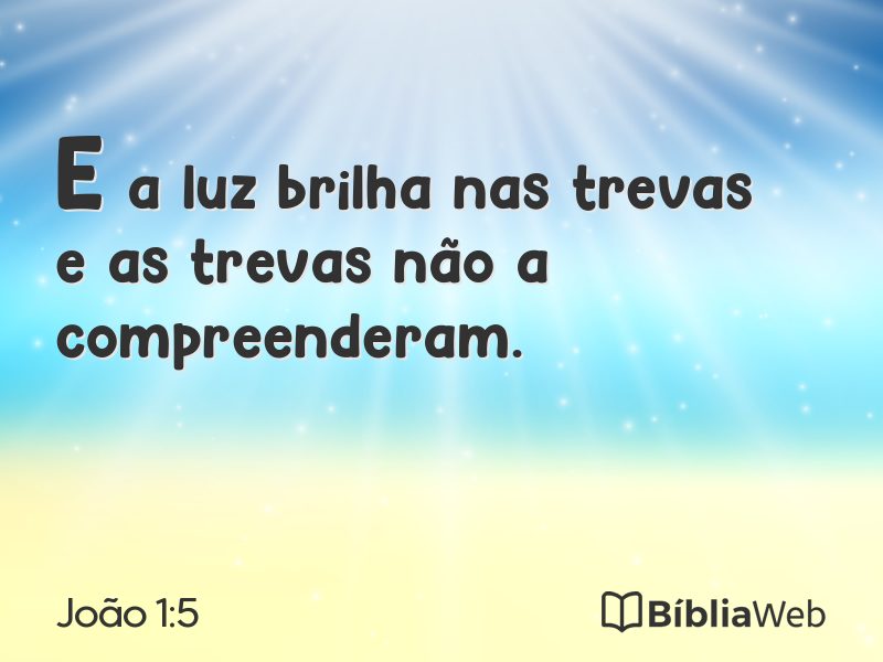 João 1:5 em imagem para compartilhar