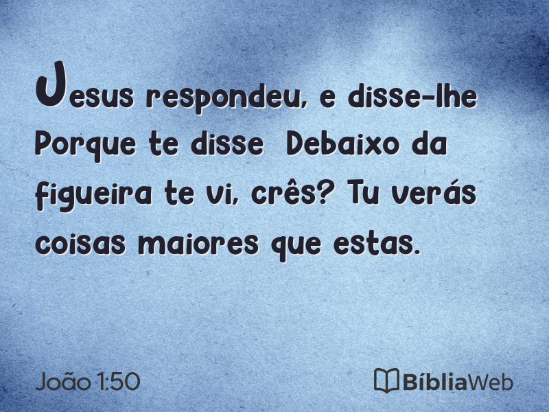 João 1:50 em imagem para compartilhar