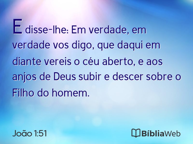 João 1:51 em imagem para compartilhar