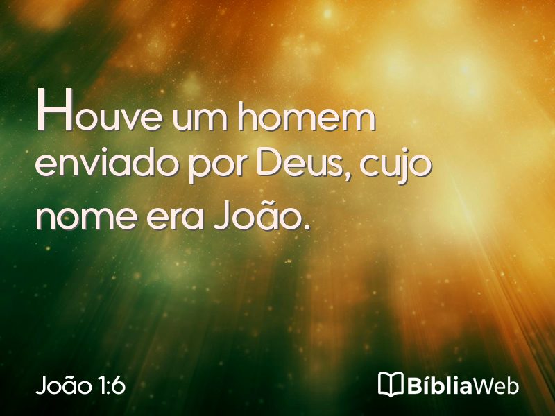 João 1:6 em imagem para compartilhar