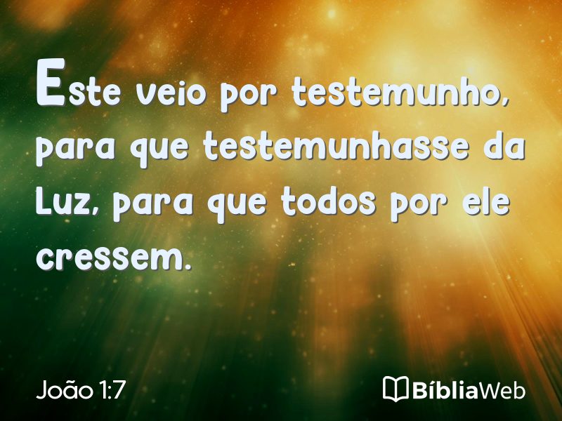 João 1:7 em imagem para compartilhar
